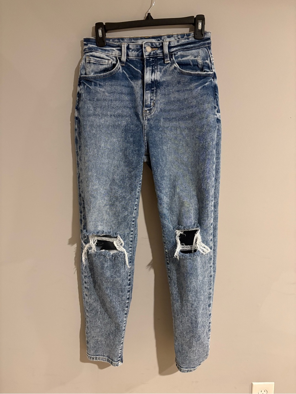 Kancan Signature Baggy Jeans Size 27 Distressed Acid Wash Ripped Denim